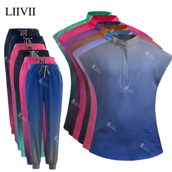 의료 유니폼 여성 스크럽 세트 간호사 간호 작업복 미용실 스파 작업복 수술복 실험실 병원 전체