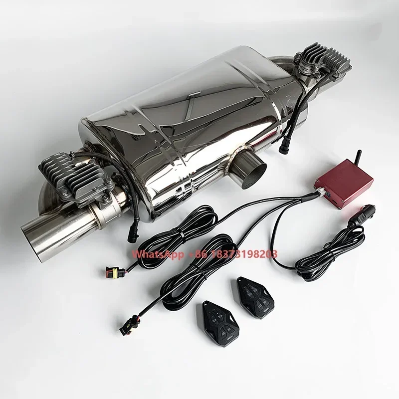 

Car Exhaust Sounds Muffler 1 Inet to 2 Outlet Electric Valve Adjustable 2.0 2.5 3.0inch Pipes 304 Stainless Steel Left or Right