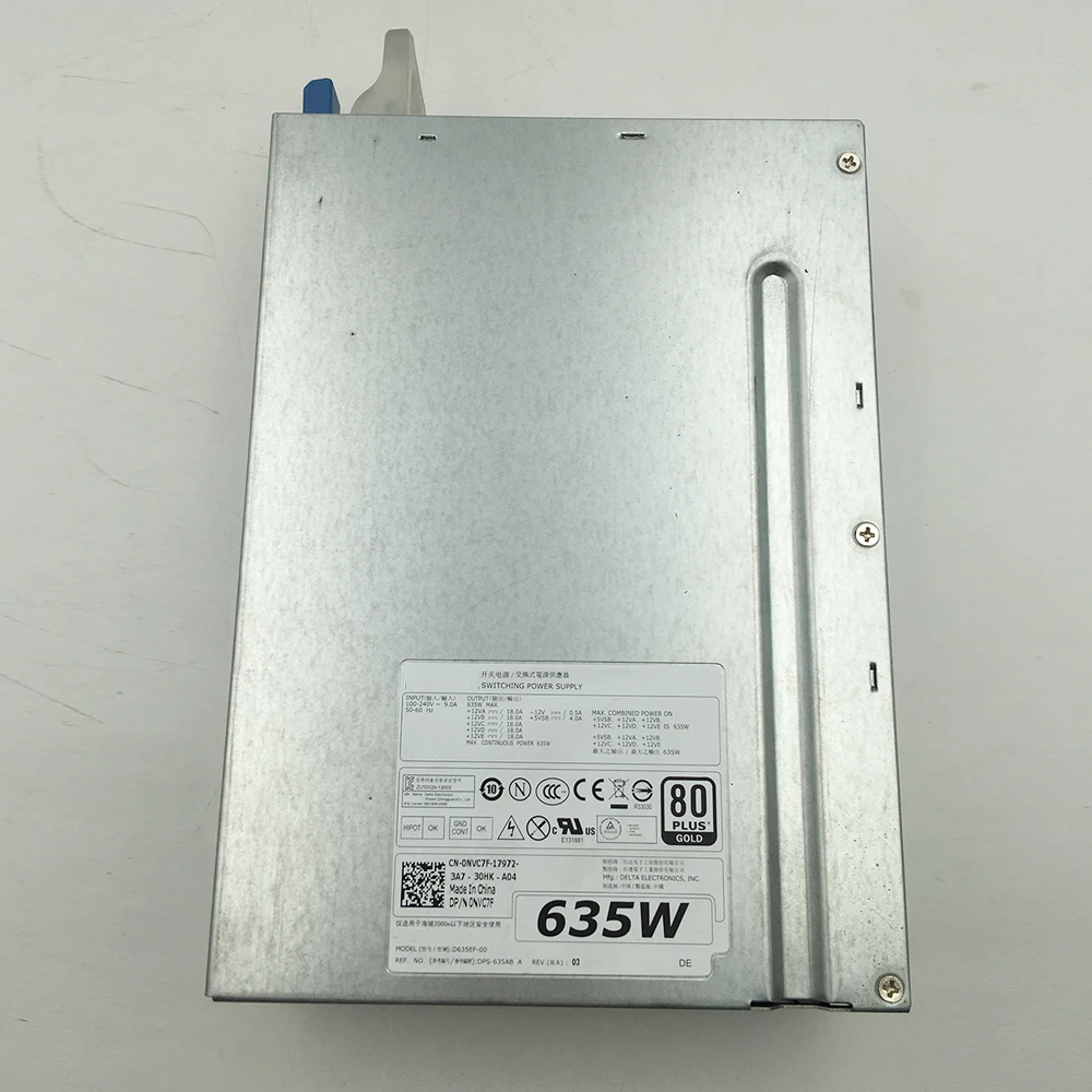 

D635EF-00 для рабочей станции Dell T5600 T3600 635 Вт, блок питания NVC7F, полностью протестирован