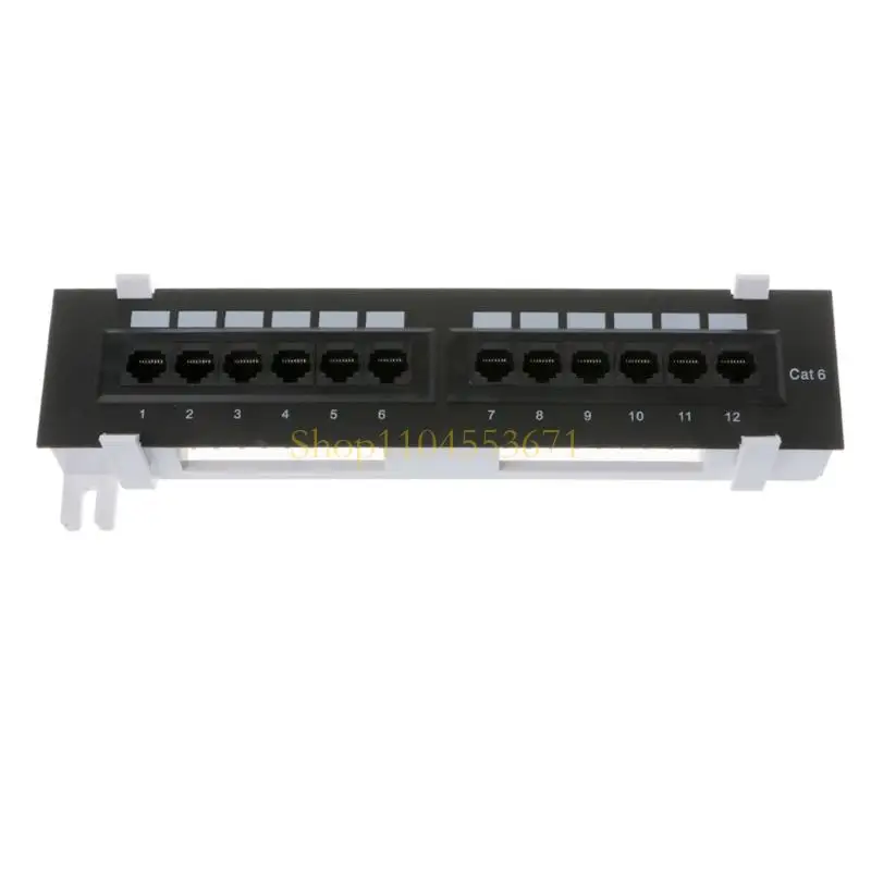 Best Seller CAT6 Patch Panel Wall-Mount and Rack Mount RJ45 Networking Patch Panel Kit 12 Ports