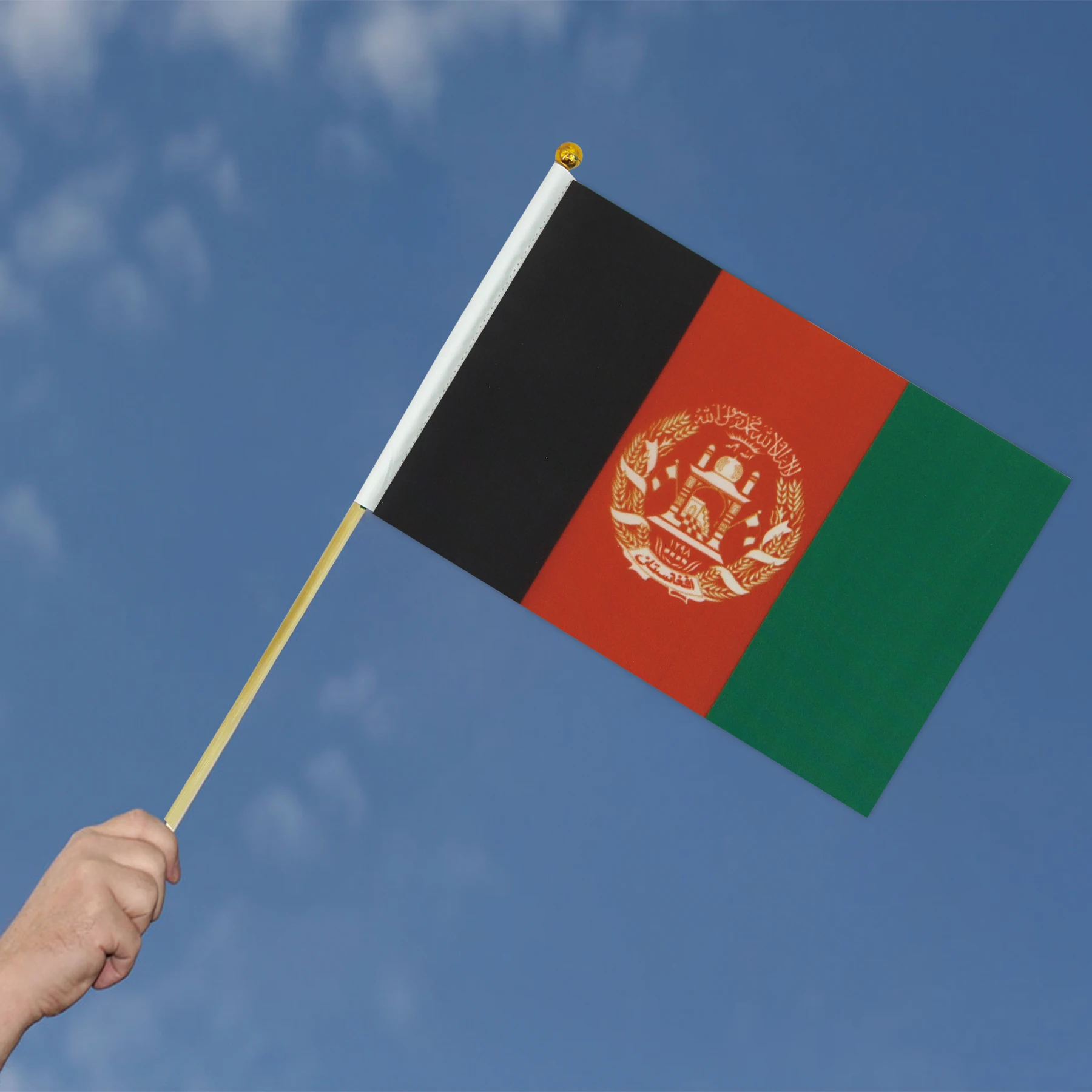 Afghanistan 14x21CM Hand Flags National Flags For Indoor and Outdoor Decorations(10pcs/1set)