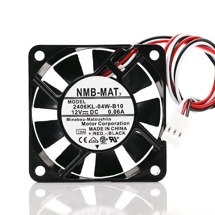 

For NMB 2406KL-04W-B10 6015 60mm 12V 0.06A Double Ball Mute Heat Dissipation cooling fan