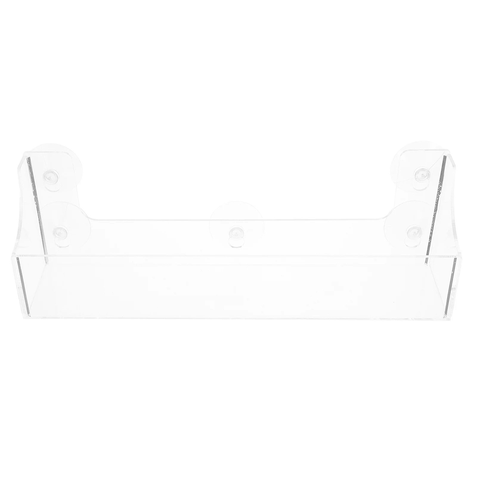 

Clear Acrylic Shelf Suction Cup Transparent Wall Mounted Storage Rack Kitchen Refrigerator Organizer Spice Bottle Display Rack