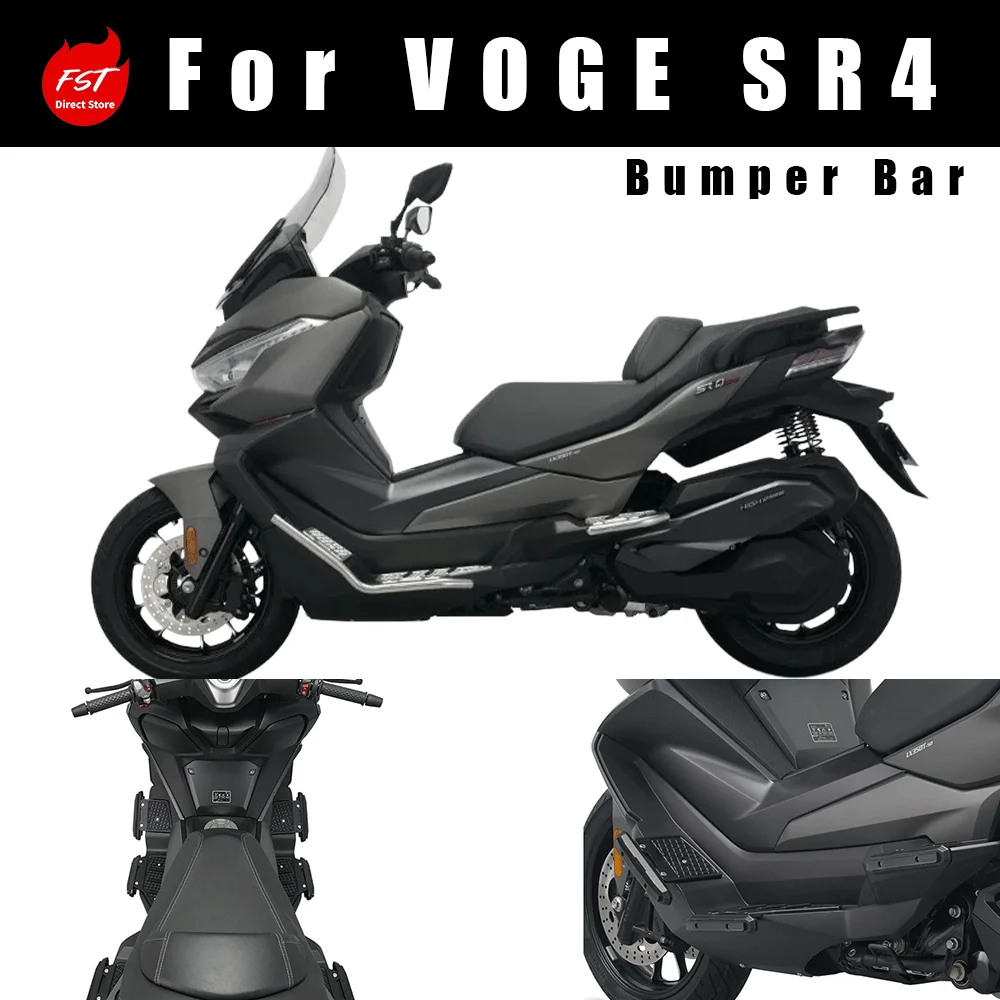 Fit for VOGE SR4 SR4 Max, Motorcycle Anti‑fall Crash Bar Bumper Frame with Foot Peg Assembly