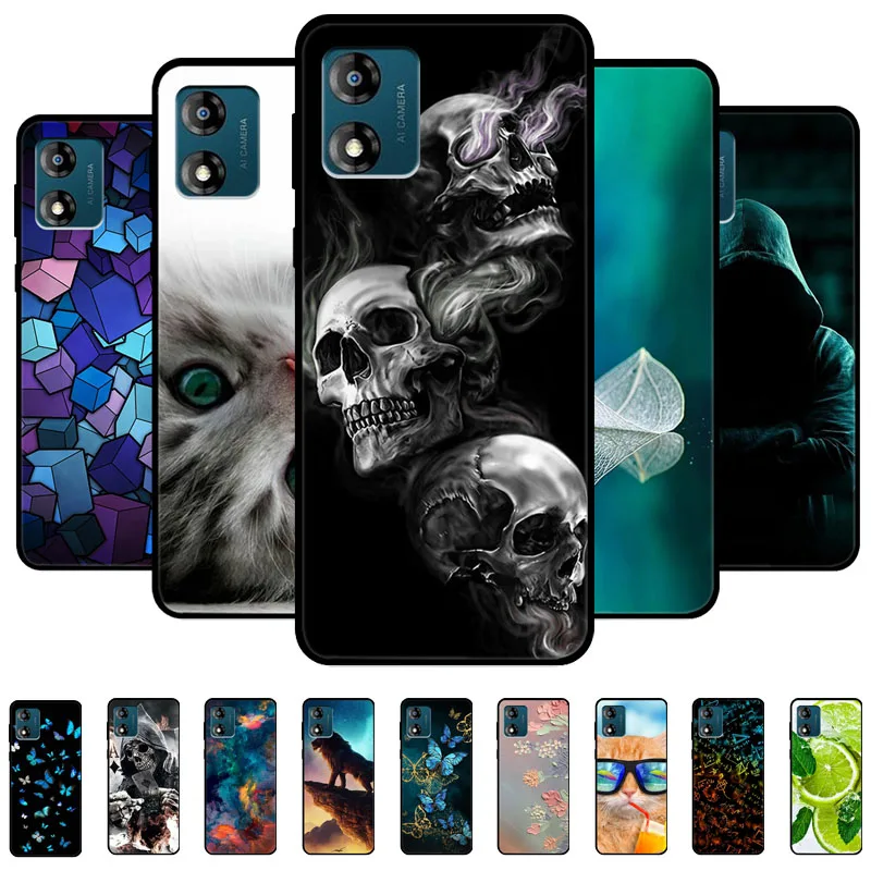 For Motorola Moto E13 Case Colorful Painted Cover Soft Silicone Case For Motorola Moto E13 E 13 MotoE13 Phone Back Covers Shell