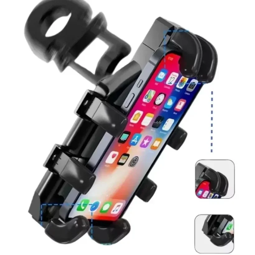 Outdoor Cycling Phone Holder  360° Rotation Phone Mount Adjustable Anti-Shake Handlebar Cellphone Support for Bikes Motorcycles