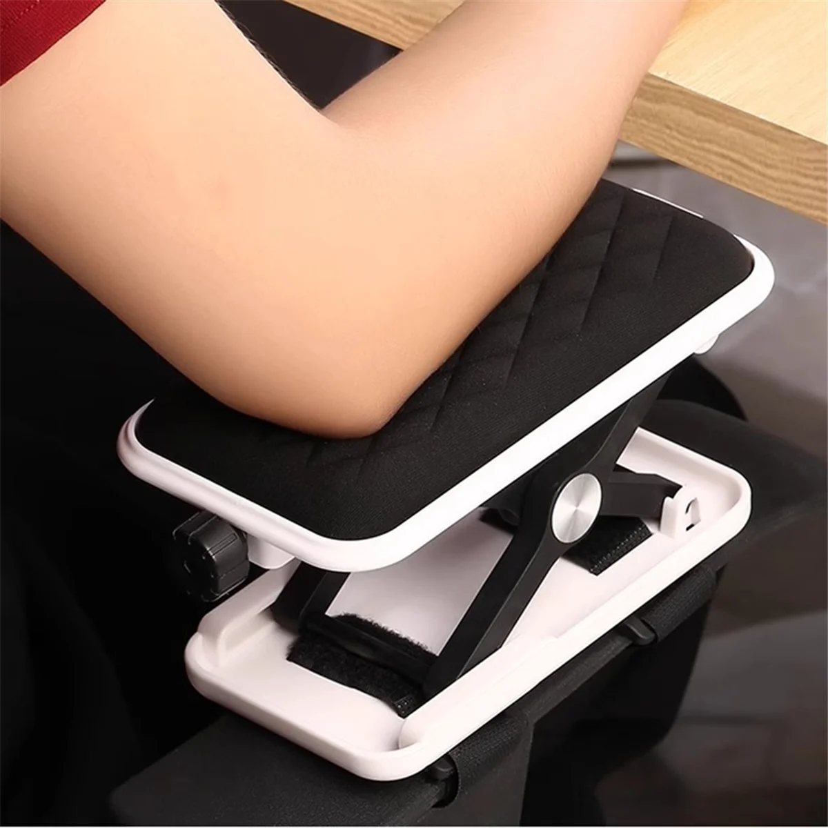 AA98 Computer Armrest Pad Extender Hand Bracket Easy Install for Desk Chair Rotatable Mouse Mat Home Office Support Holder