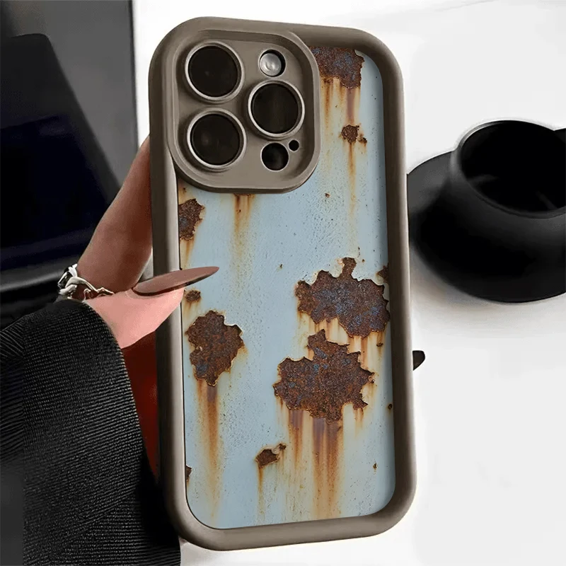 New Rusty Lron Creative Phone Case For Samsung S24 S23 S22 Ultra Plus S21 A55 A54 A53 A52 A25 A15 A14 5G Anti Fall Soft Cover