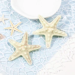 2 Pcs Starfish Hair Clip Resin Beach Sea Star Hair Pins Mermaid Hair Clips Accessories for Women and Girls