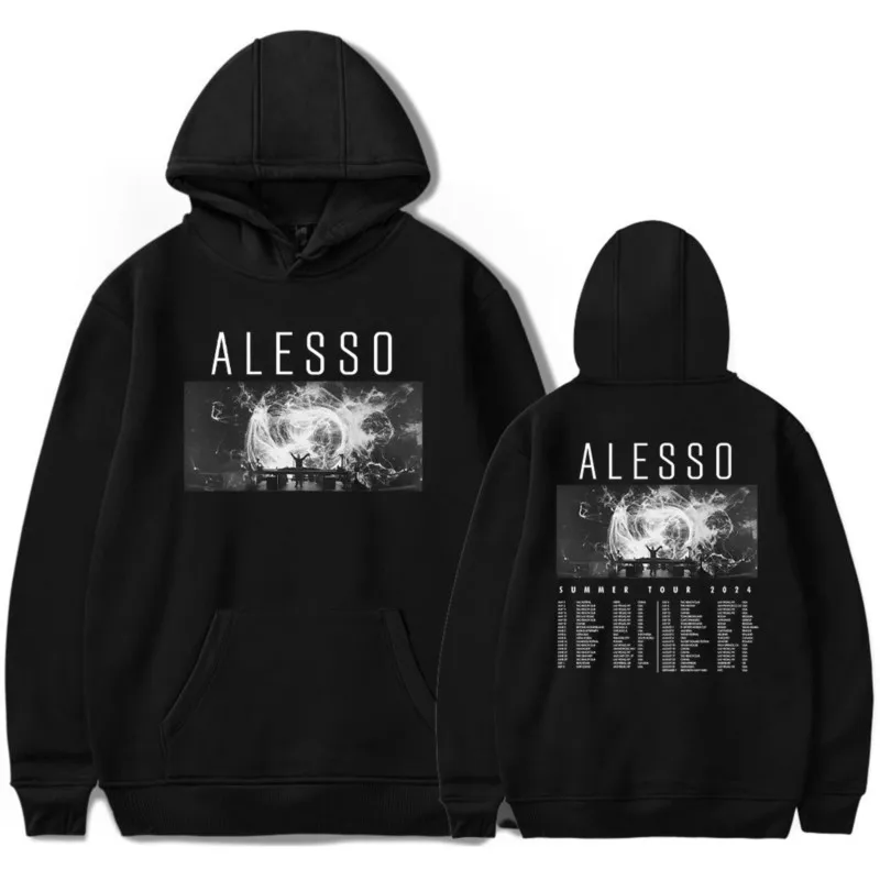 Alesso Summer Tour 2024 sudaderas con capucha Merch para hombres/mujeres Unisex Cosplay sudadera de manga larga con capucha ropa informal Top