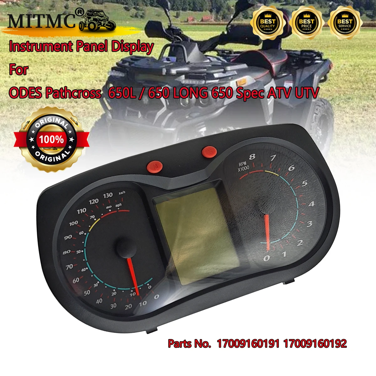 

Оригинальный дисплей приборной панели для ODES Pathcross 650L / 650 LONG 650 Spec ATV UTV 17009160191 17009160192