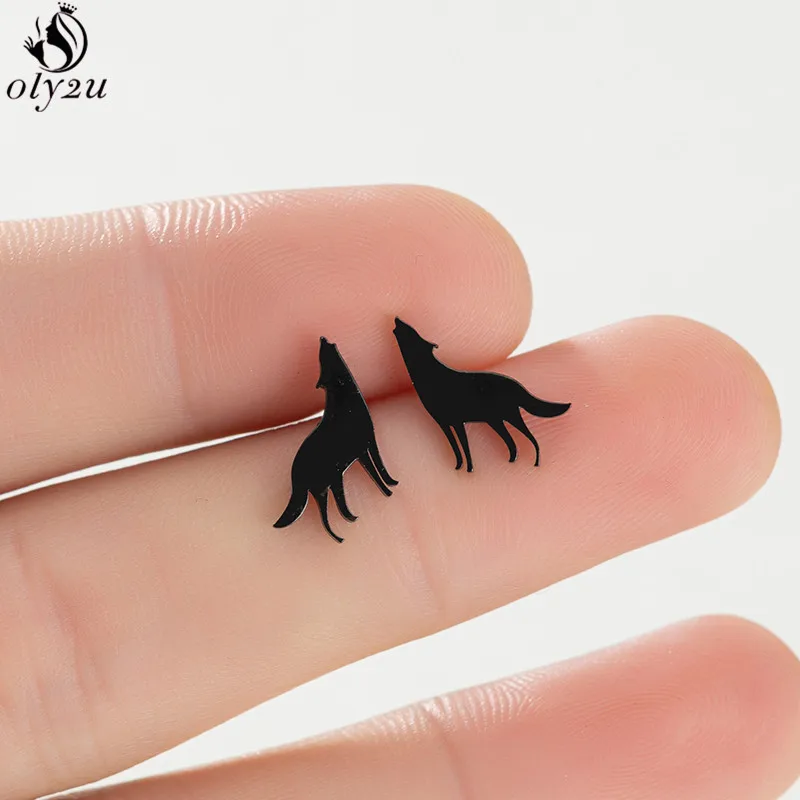 Golden Minimalist Stainless Steel Earrings for Women Fashion Dog Music Sperm Shape Ear Studs Funny LOVE YOU Letter Earings 2022