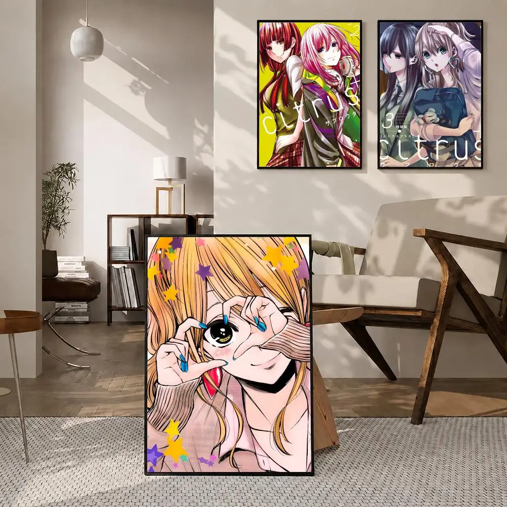 Anime Citrus Poster High-definition  stickers, suitable for bedroom, living room, home decoration
