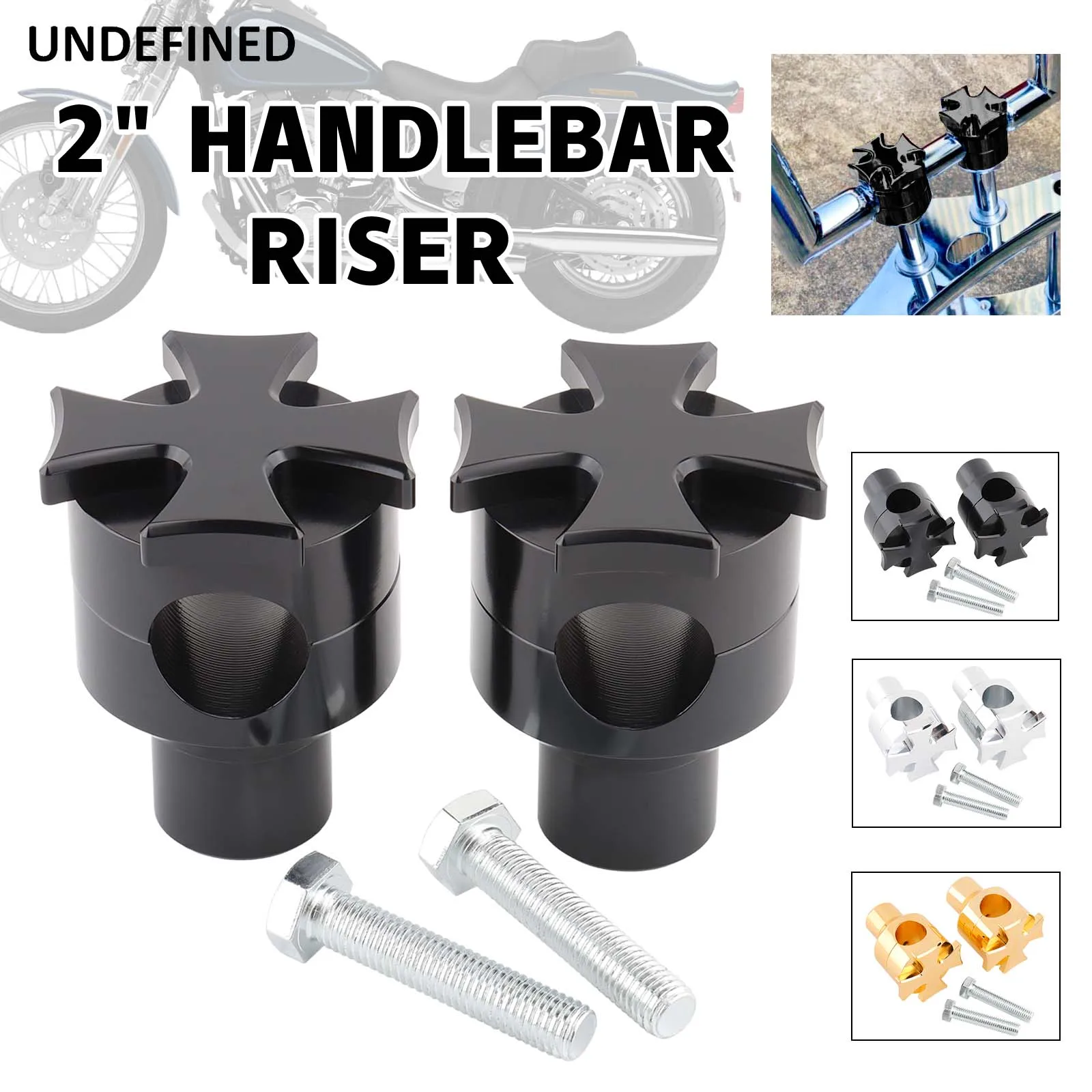 

Motorcycle 25mm Handlebar Risers Fit For Harley Honda Suzuki Yamaha Kawasaki Indian Victory Cruisers Handle Bar Clamps Universal