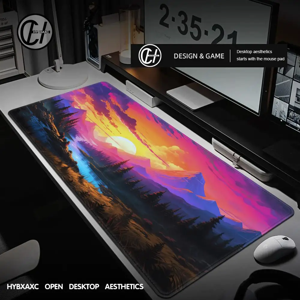 

Large Landscape Gaming Mouse Pad 90x40cm Keyboard Mat Carpet HD Print Mousepad Computer Galaxy Non-Slip Rubber Big Desk Mat