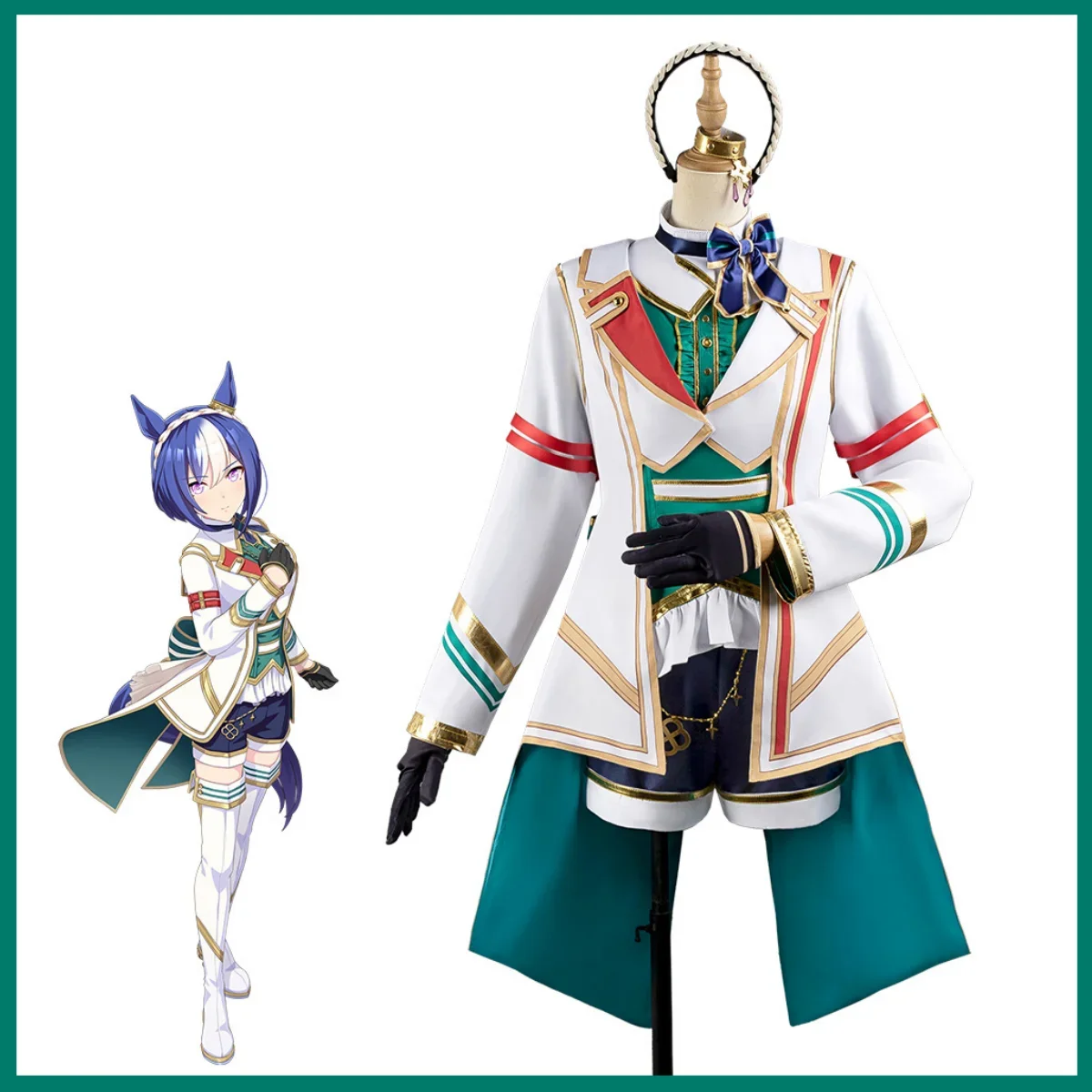 Anime Game Umamusume: Pretty Derby Cesario Cosplay Costume White Combat Uniform Coat Shoes Woman Lovely Carnival Christmas Suit