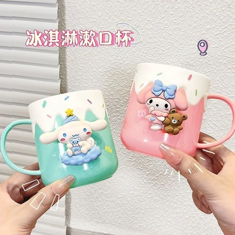 Sanrio Anime Kuromi My melody Pochacco Cartoon Wash Cup Toothbrush Kawaii Mouthwash Cup Toothbrush Toothbrush Cup Birthday Gift