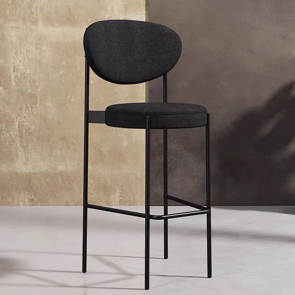 Cheap price sofa Seat Dining Chaise Bar Chair With Beech metal Legs Bar Stool High Steel Chair