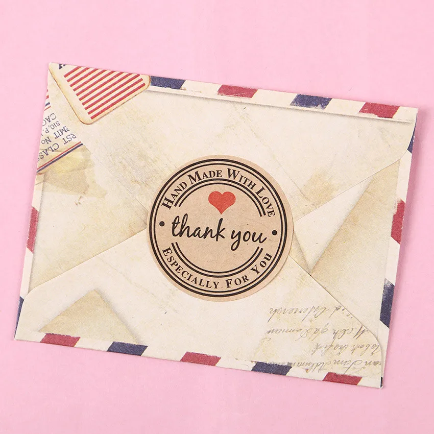 500 Stück mehrere Stile Kraft Gracias spanische Dankesetiketten Aufkleber handgemachte Scrapbooking Briefpapier Aufkleber – Detail 8