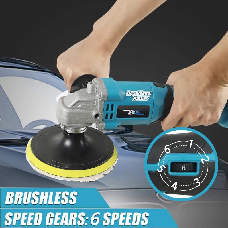 NEWONE Li-ion Brushless Polisher NoLoadSpeed:2500-9000RPM, for Car Repair, Waxing, Paint Restoration and Detailing - Portable - view 5