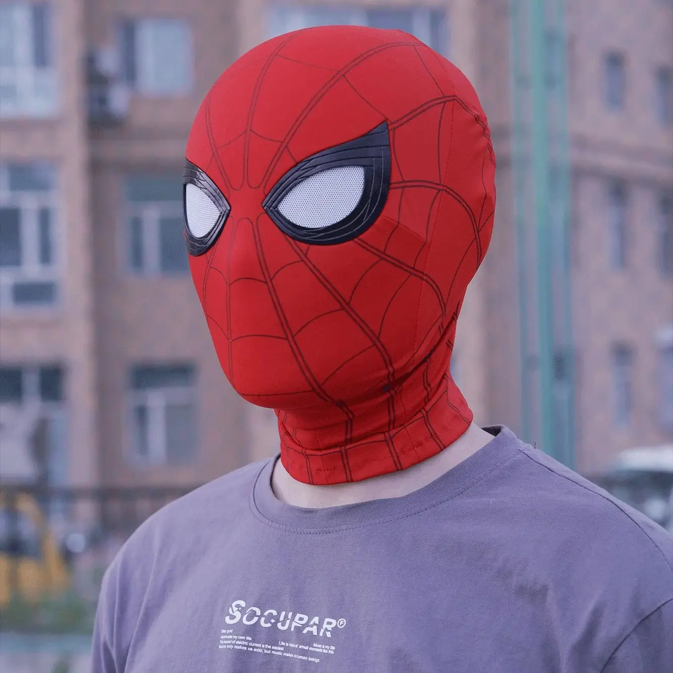 

Marvel Spider-Man: Homecoming Holland Spiderman Mask with Faceshell & Small Eyes 1:1 3D Handmade Halloween Cosplay Birthday Gift