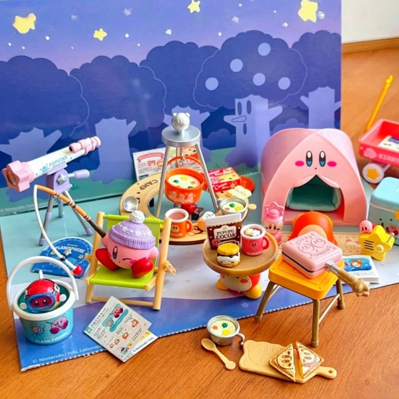 

Коллекционная миниатюрная модель-сцена RE-MENT Kirby Starry Sky Camping: Модная аниме-фигурка, трендовая игрушка