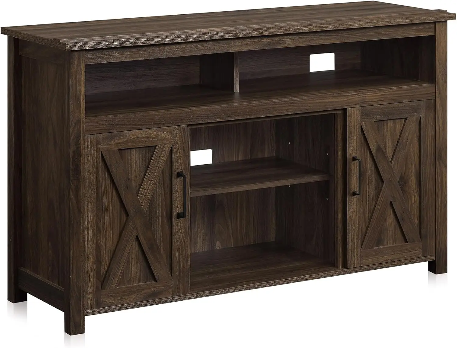 

48” TV Stand for TVs up to 50 Inches, Entertainment Center with Barn Door, Media TV Console Table