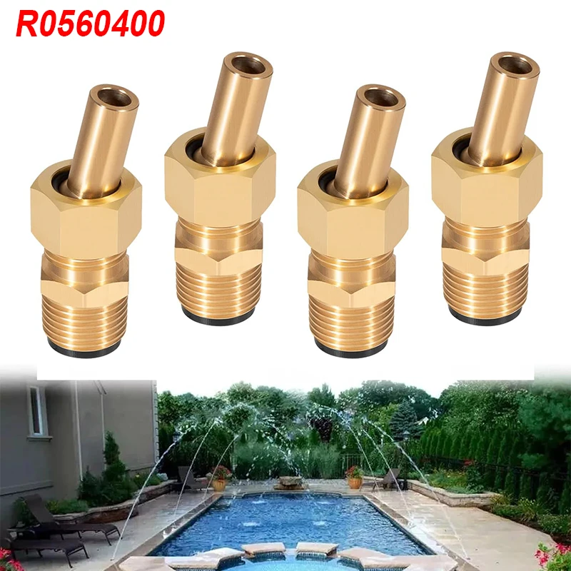 

Swimming Pool Spa Brass Deck Jet Nozzle 590041 R0560400 Replacement for Zodiac Deck Jet Water Design-1/2 NPT (4-Pack)