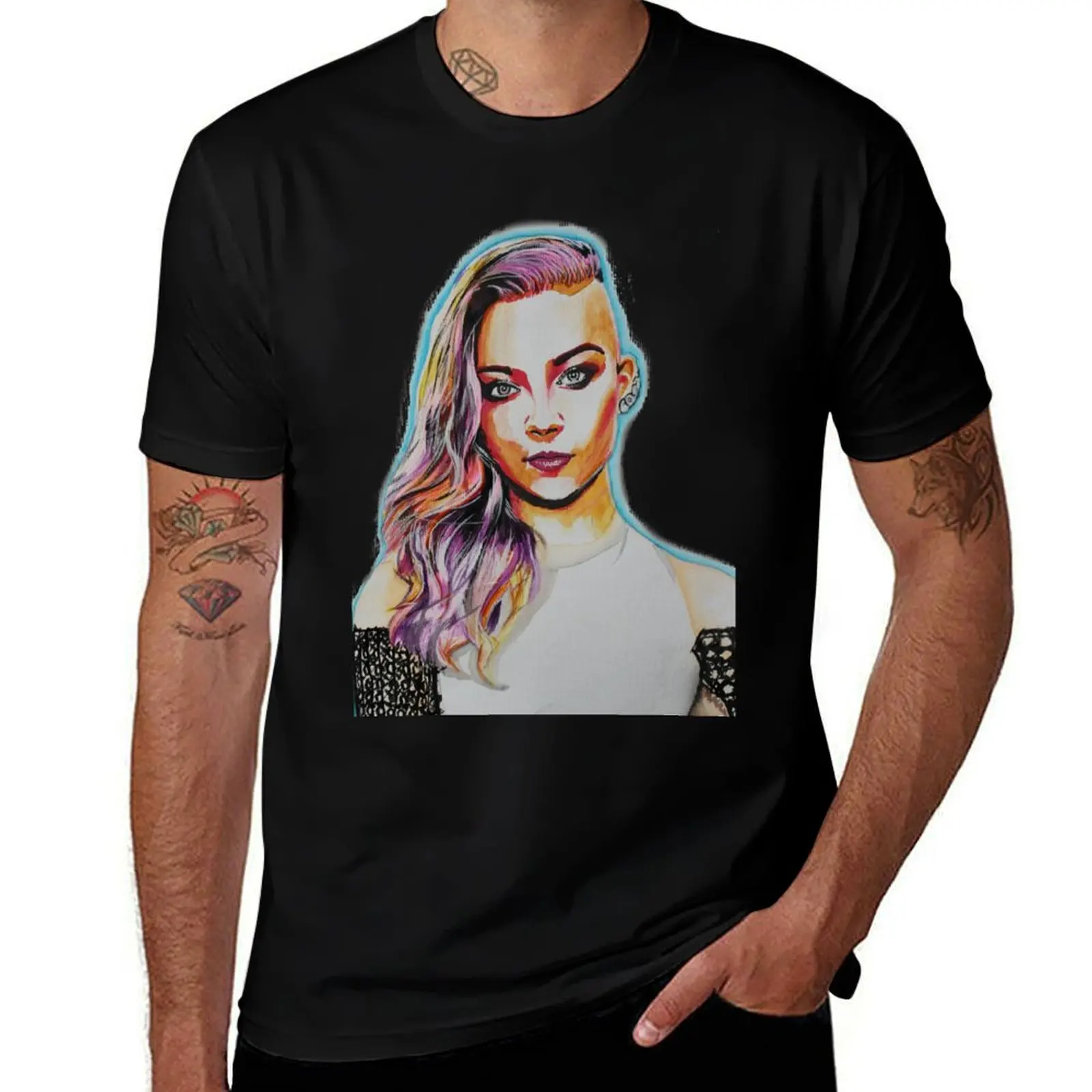 Natalie Dormer T-Shirt Fashion Graphic Tee for Men T-Shirt