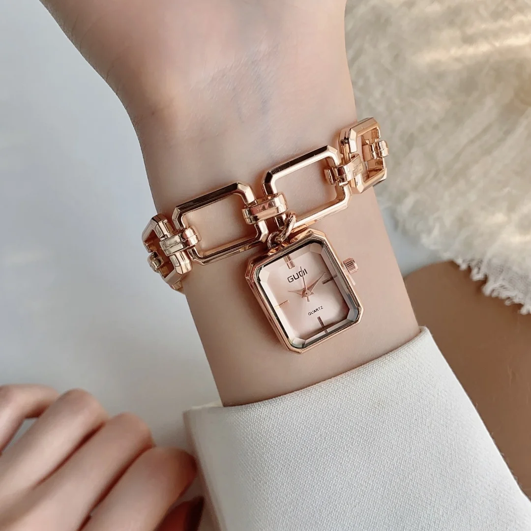 

Personality Women Watch Bracelet Square Dial Quartz Women's Wristwatch Elegant Female European And American Style Ladies Watch