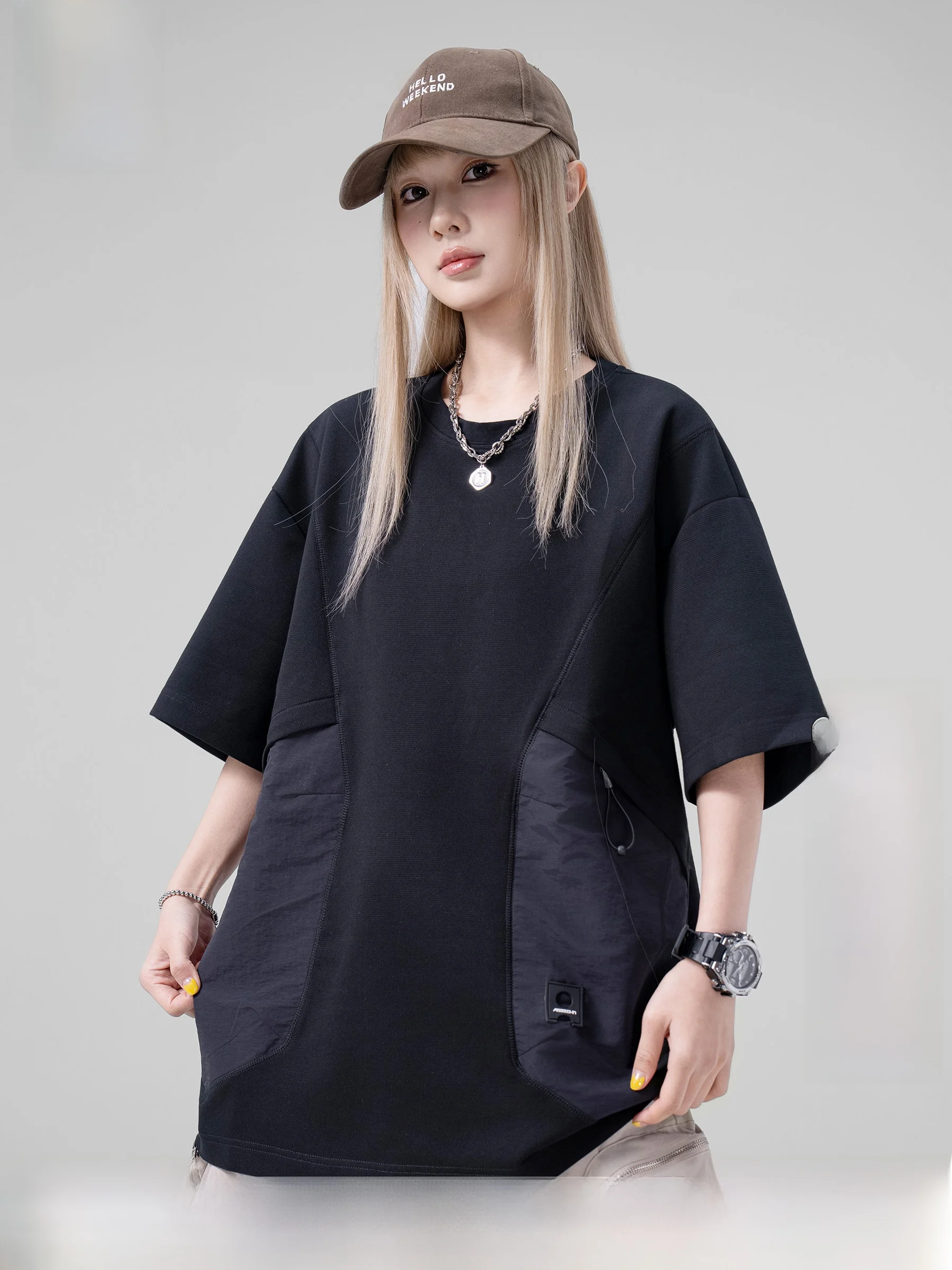 Couple's Short Sleeve T-Shirt Color Block Design Casual Loose Fit Cotton Blend Summer New Arrival Men's Women's Pullover Top