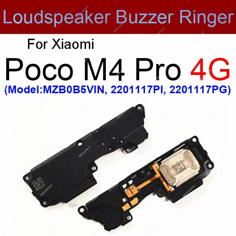 Loudspeaker For Xiaomi Poco F1 F2 F3 X2 X3 NFC X4 GT M2 M3 M4 Pro 5G C3 Rear Bottom Loud Speaker Buzzer Ringer Flex Cable Parts