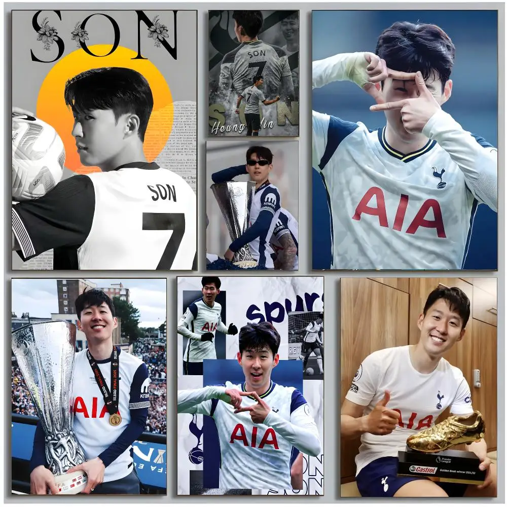 football athlete S-Son Heung-min Poster Modern Wall Art Bedroom Living Room Print Unframed