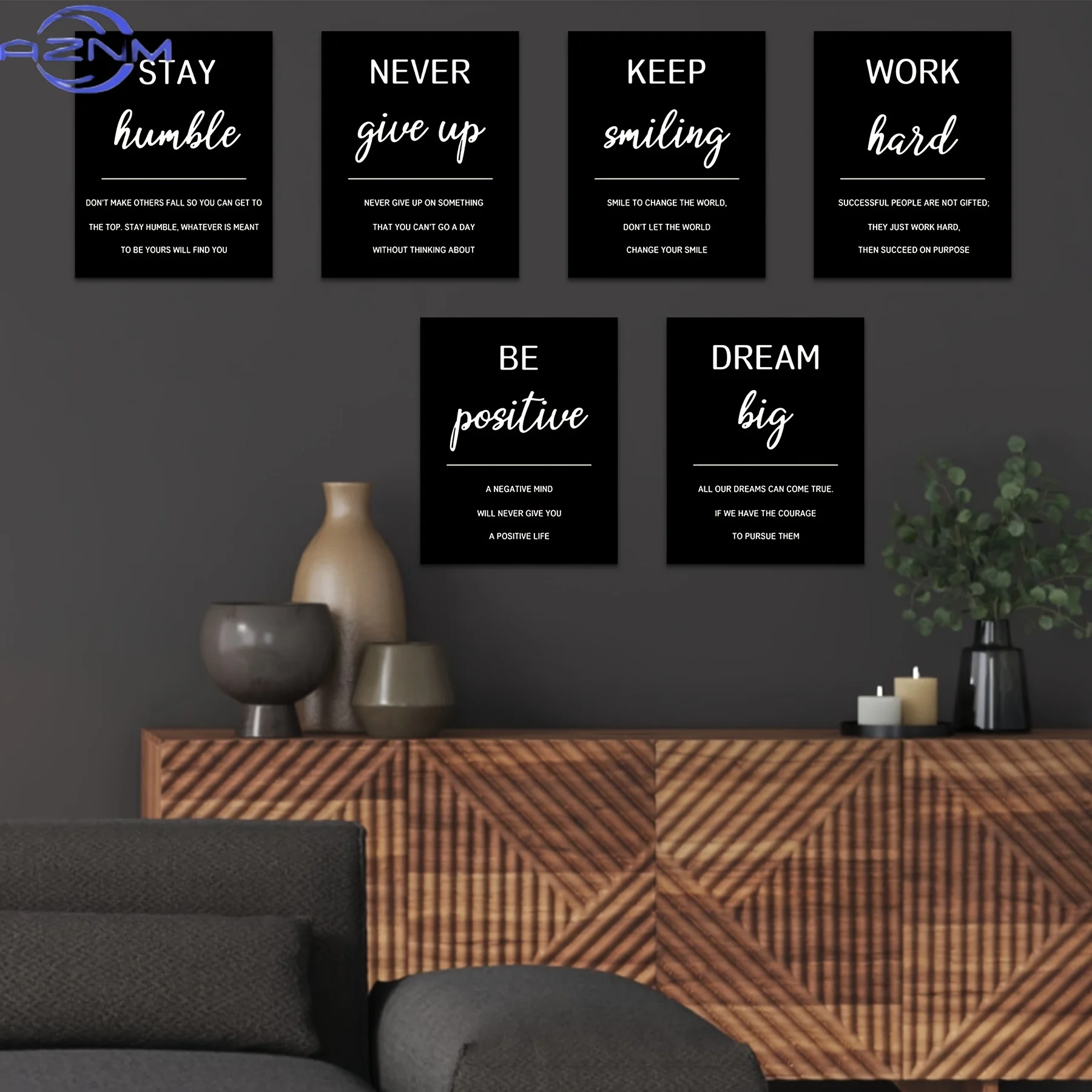 Inspirational Office Framed Wall Art Motivational Wall Decor Quotes Wall Art for Living Room Encouraging Canvas Posters for Bedr