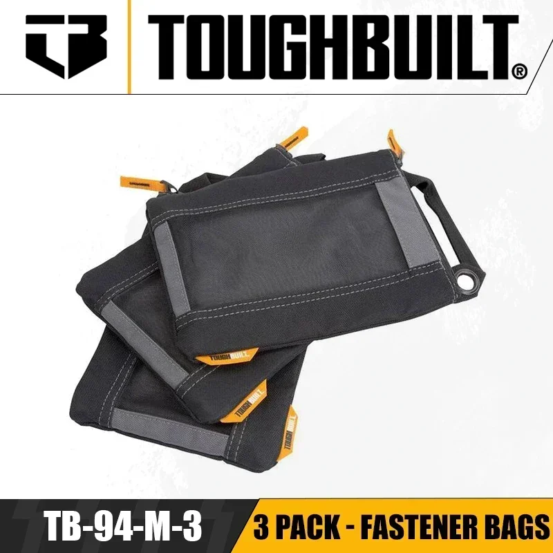 TOUGHBUILT TB-94-M-3 Paquete de 3 - Bolsas de sujeción Bolsas de herramientas de almacenamiento Bolsas para uñas Accesorios para herramientas