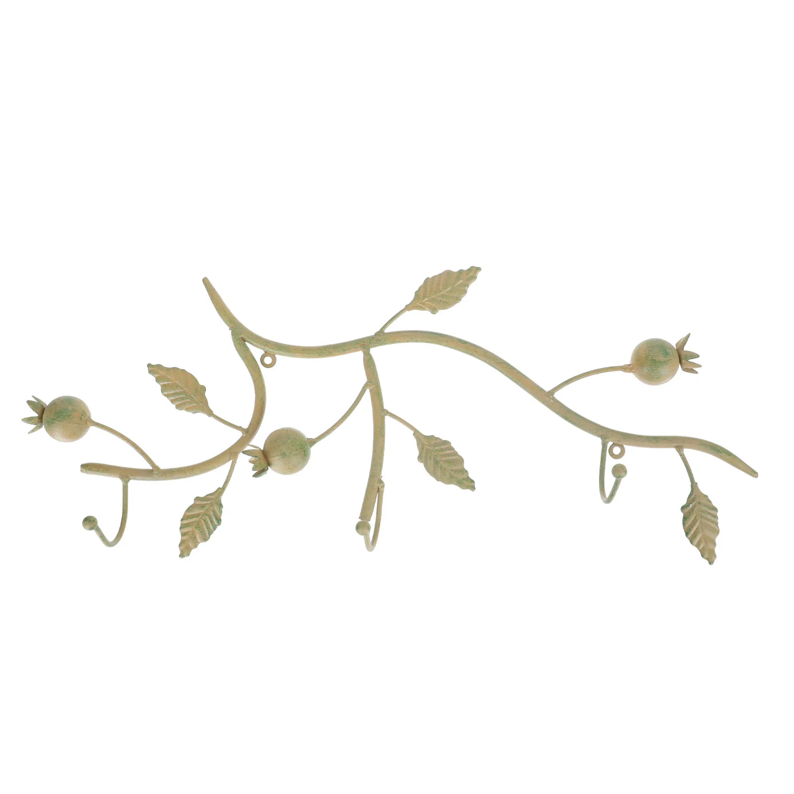 1Pcs Iron Hanging Hook Rustic Tree Leaves Wall Mounted Hat Coat Towel Hanger Vintage Decorative Strong Storage Organizer view 2