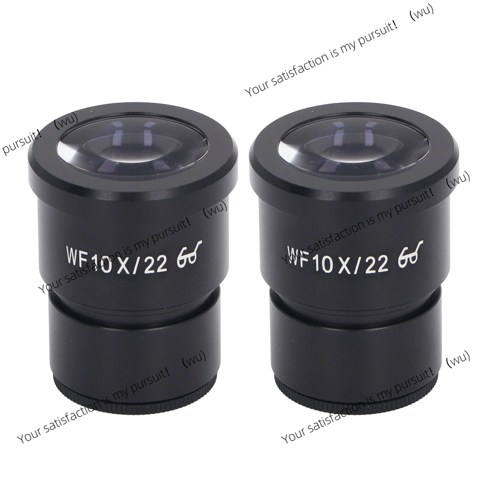 2Pcs Microscope Eyepiece 10X Aluminum Alloy Wide Angle Biological Eyepiece 22mm Eye Point 30mm Mounting Size