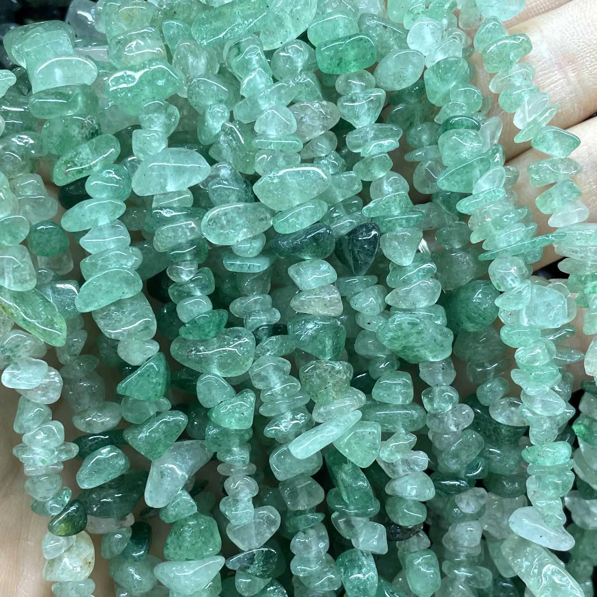 Naturstein unregelmäßige Freiform Aventurin Achate Amazonit Jades Chip Kies Spacer Perlen für Schmuck herstellung DIY Zubehör – Detail 16