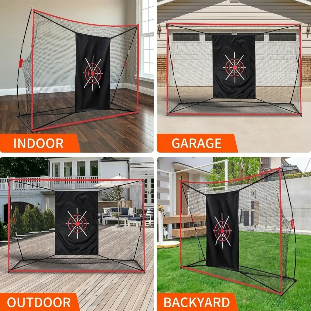 10x7ft Golf Hitting Net with D - Practice Net Hitting 评论和价格