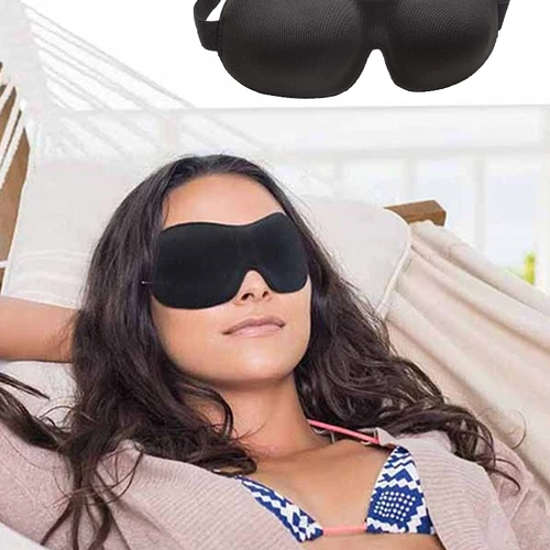 Tcare-통기성 3D 슬리핑 아이 마스크 코튼 패딩 아이 패치, 라이트 블로킹, 학교, 홈, 오피스, 여행, 해변, 캠핑용 