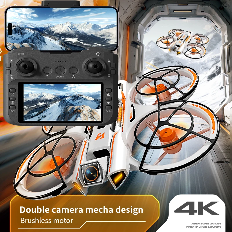 FPV Дрон с камерой 4k, игрушки с дистанционным управлением, мини-RC квадрокоптер, профессиональный дрон с HD-экраном, вертолет для предотвращения препятствий