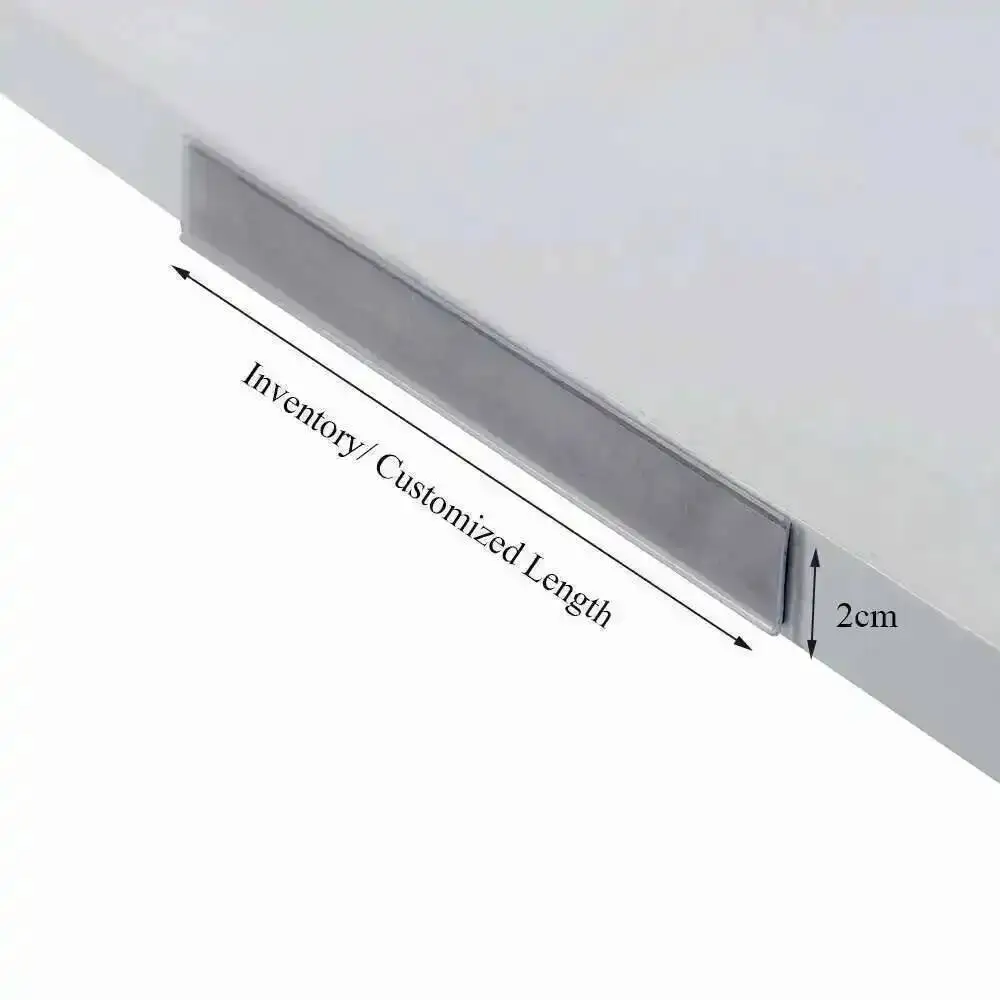 2x20cm Pvc Tag Clip Shelf Channel Label Clear Data Strip Magnetic Label Holders Data Card Holders With Clear Plastic Protectors