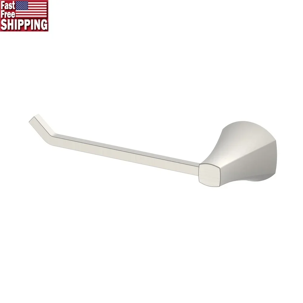 

Simple Flare Toilet Paper Holder Wall Mount Satin Nickel L Shaped Durable Bathroom Hardware Accessory