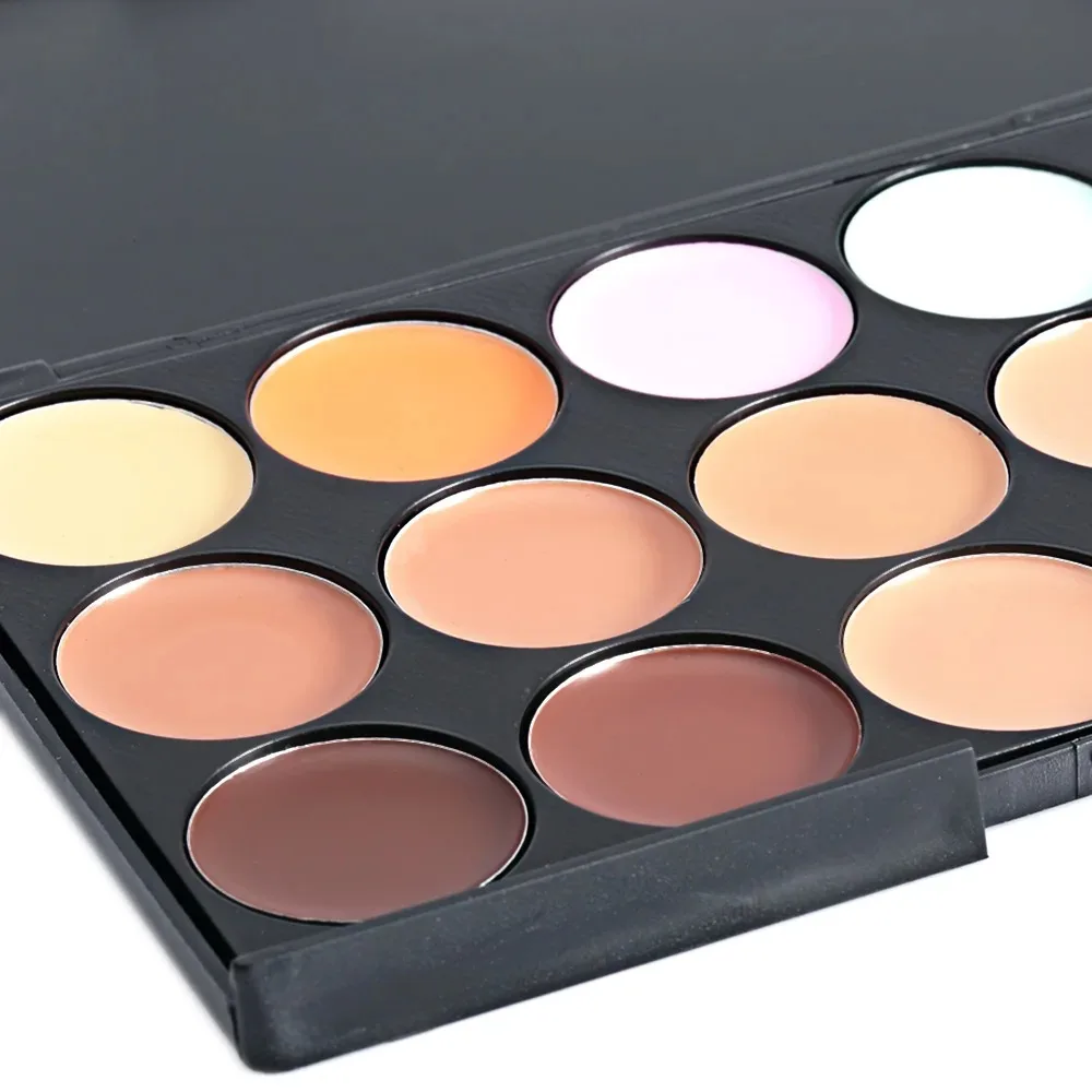 POPFEEL Palette di correttori a 15 tonalità, conceal di correzione, occhiaie, cicatrici da Acne, trucco viso schiarente disponibile in 3 tonalità