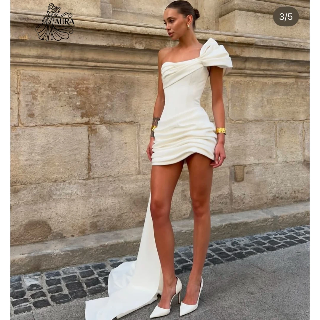 

Aura Elegant Party Dresses 2026 Luxury Evening Dresses for Wedding Custom Made A Word Short Style Shawl Birthday Dress Luxury