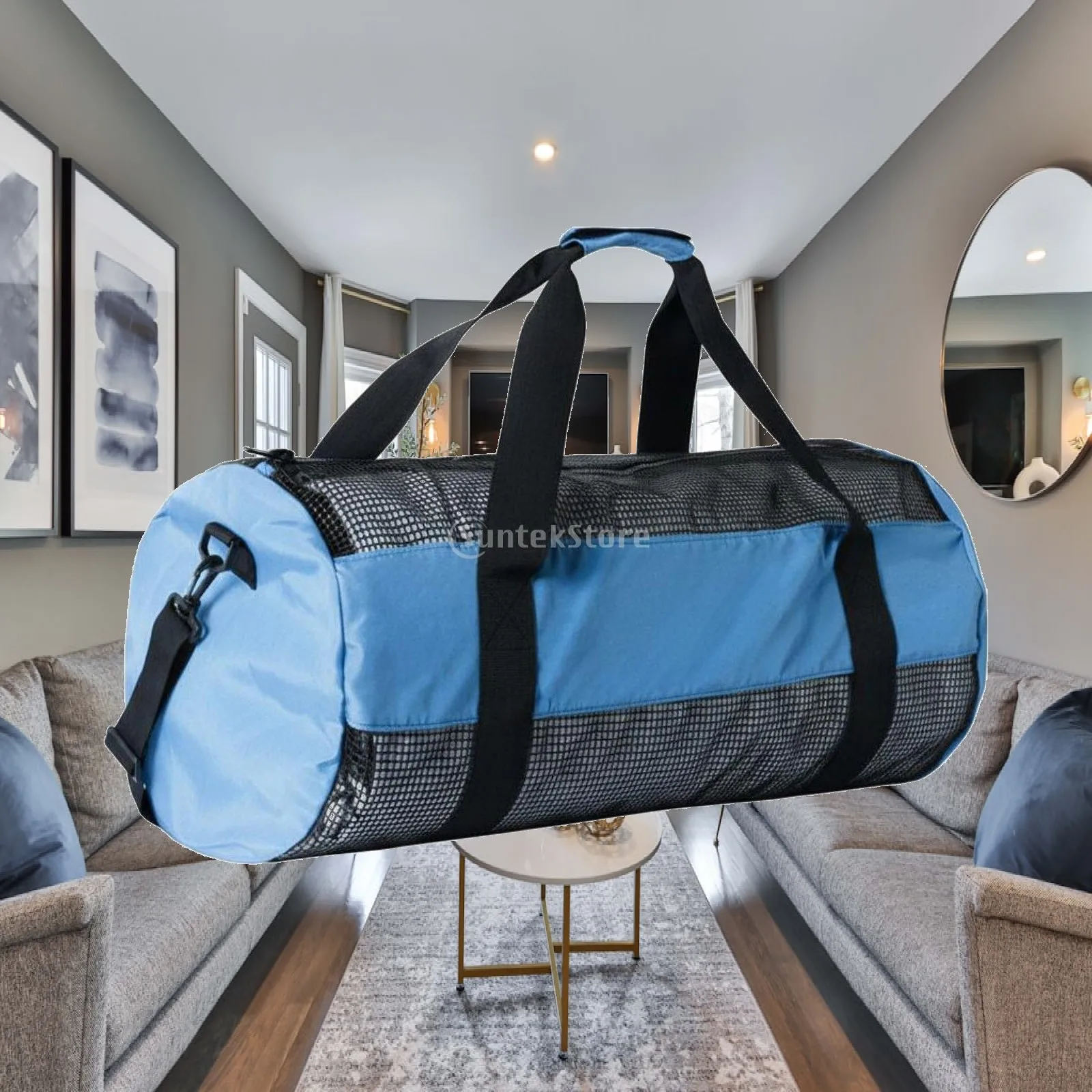 Scuba Gear Duffel Bag Detachable Shoulder Strap Mesh Dive Bag Heavy Duty for Swimmers, Boating, Beach, Pool