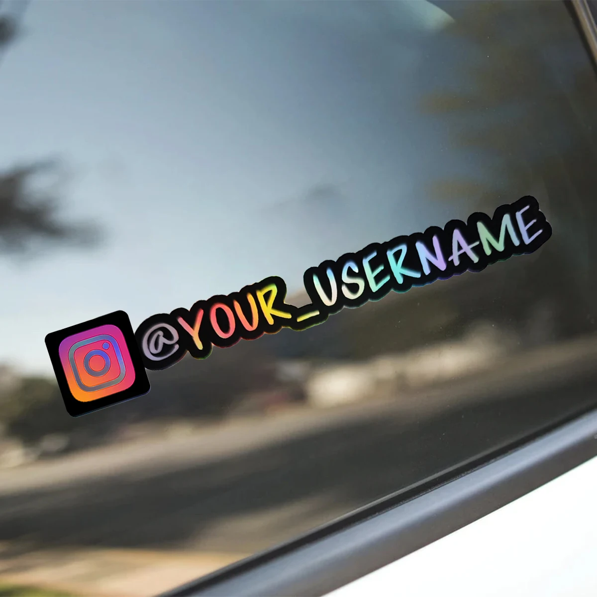 Vinyl stickers DIY with custom usernames, Instagram , TikTo,Youtube, Facebook stickers for car, motorcycle(default icon 1)