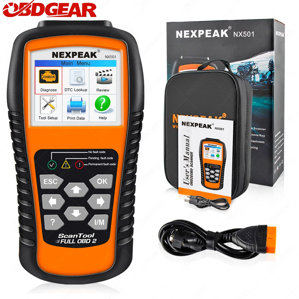 2024 New OBD2 Car Scanner Full Obd 2 Auto Diagnostic Scanner NEXPEAK NX501 Odb Auto Diagnostic Tool for Auto Scanner Automotive