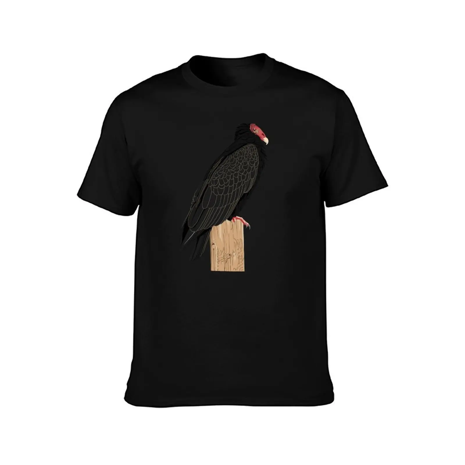 Turkey Vulture T-Shirt, Summer Casual Cotton Tee, Oversized Streetwear Tops, Vintage Graphic Print, Loose Fit Short Sleeve