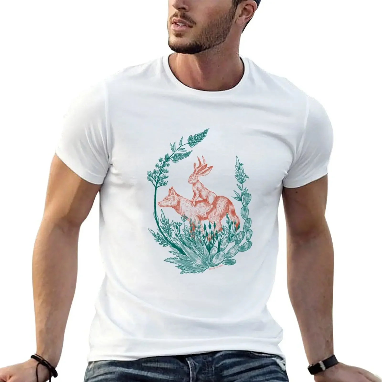 buck and coyote T-Shirt Personalized t-shirt Anime t-shirt mens clothing